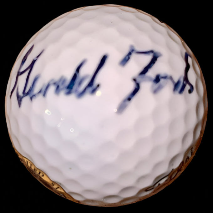 Gerald Ford signed Presidential Seal golf ball *RARE* - R&R Auctions COA